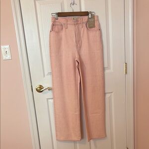 Madewell Women's Straight Leg Jeans in Soft Pink